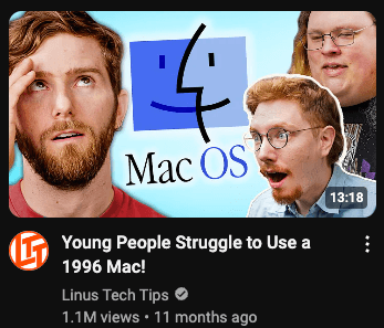 Thumbnail of a youtuber