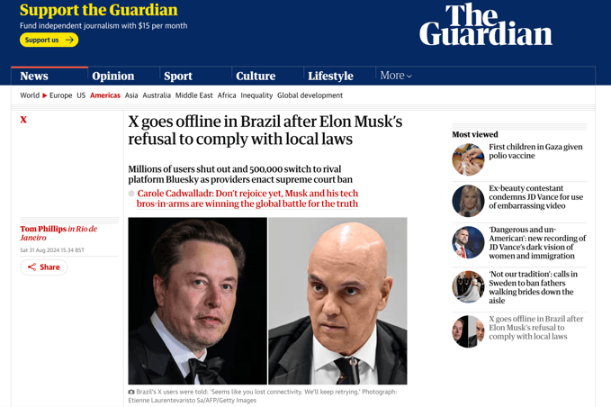 Picture of The New York Times website